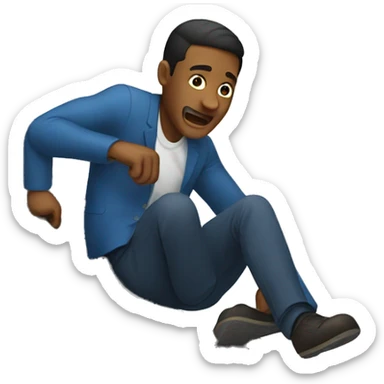 A man sliding down sticker