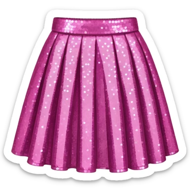 pink sparkly skirt sticker