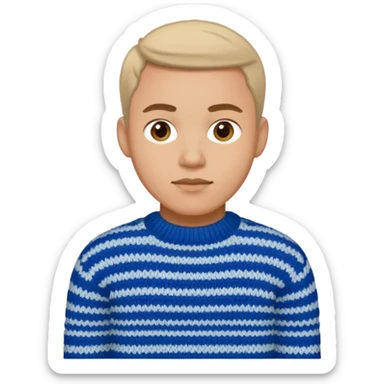 Man in Knitten wear sticker