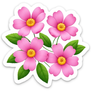 Pink flowers sticker