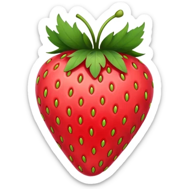 Una fresa pero dibujada sin color  sticker