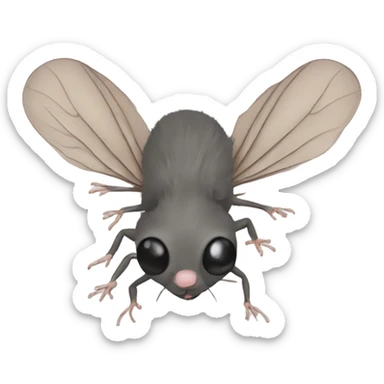 Rats fly sticker