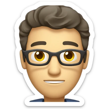 persona viendo el celular reluciente  sticker