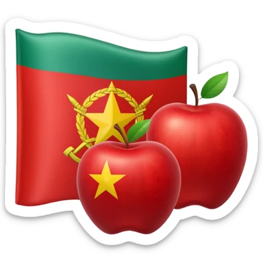 apple emoji flag of Transnistria sticker