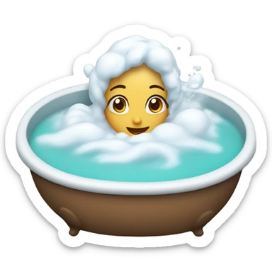 Uma banheira com espuma sticker