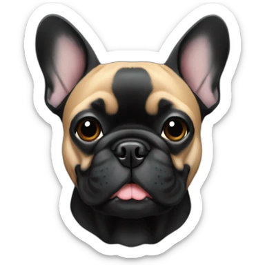 all Black French bulldog sticker