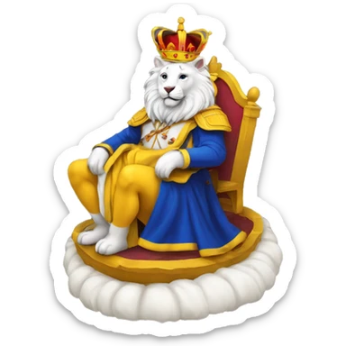 Le roi lyon sur un cailloux  sticker