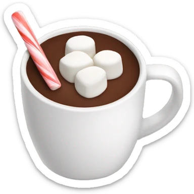 Hot chocolate with marshmallows  sticker