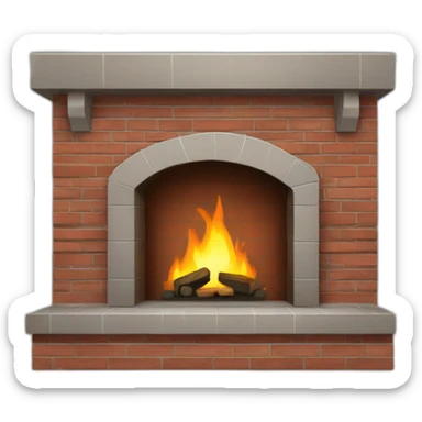Brick Fireplace sticker