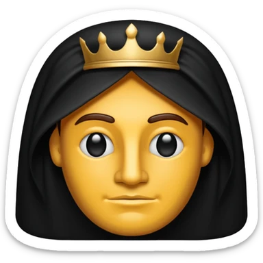 un emoji de emperador supremo de las sombras pero q sea mas un logo solo de una sombra sin cara sticker