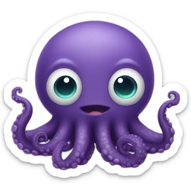 Cute kraken cute face eyes close making yoga sticker