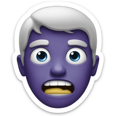 horrified emoji sticker