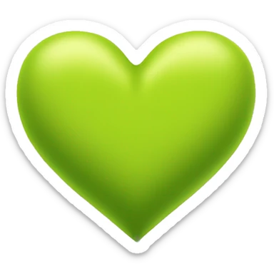 Chartreuse heart sticker