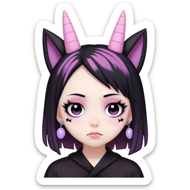  pastel goth  kuromi sticker