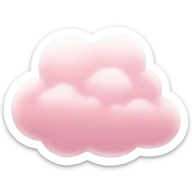 pastel pink cloud sticker
