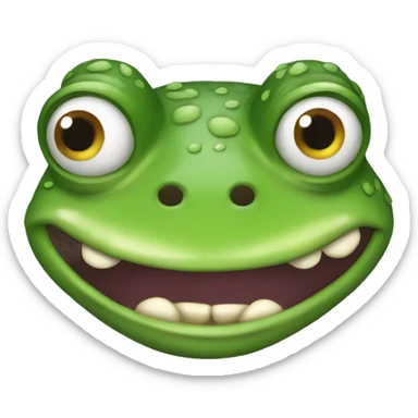 Ugly frog sticker
