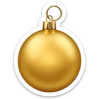 Christmas tree ball golden sticker