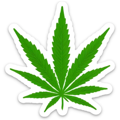 cannabis leaf sticker