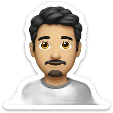 Ux designer with black hair and is spanish looking sticker