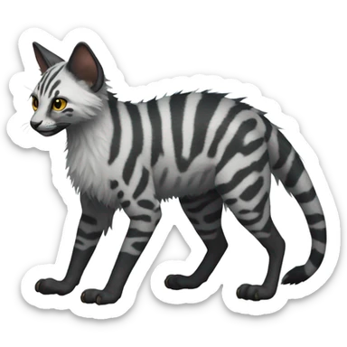 Modern Feral Rare Fantasy Vernid-Trico-species by LiLaiRa, random markings, full body sticker