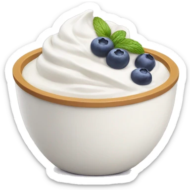Yoghurt bowl sticker