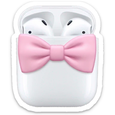 AirPods light pink bow sticker