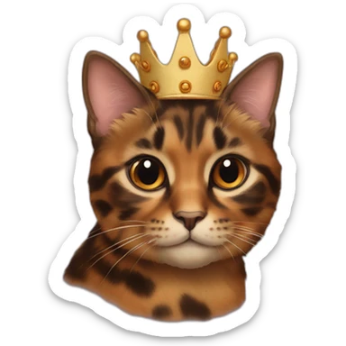 Cat tortoiseshell crown sticker