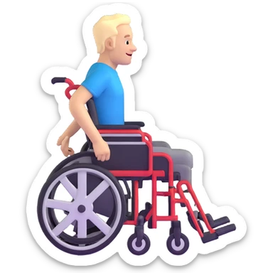 cheerful man in a wheelchair sticker
