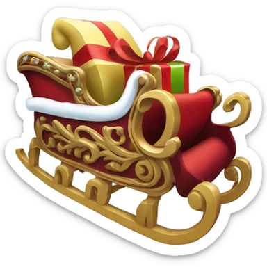 Santa’s sleigh sticker