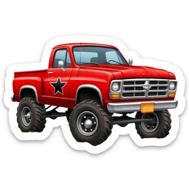 demolition derby pickup truck sticker