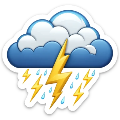 Thunder Flash on a rainy night  sticker