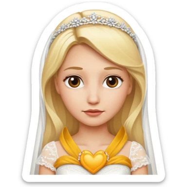 blonde bride no smile sticker