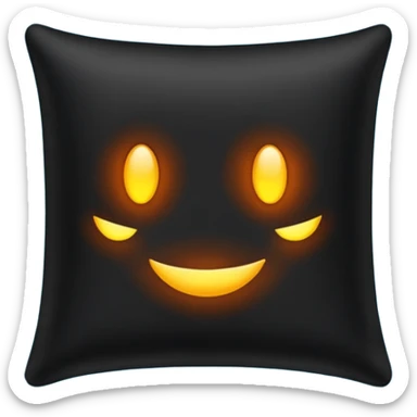 a black  pillow with dark aura coming out of it  sticker
