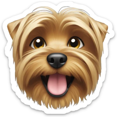 Yorkshire terrier smiling sticker