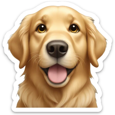 golden retriever asking for belly rubs sticker