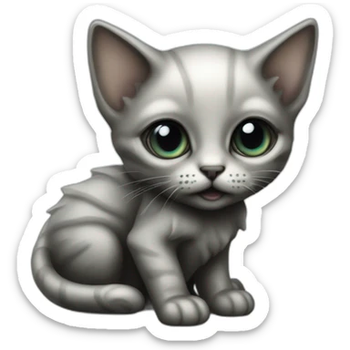 hr giger kitten sticker