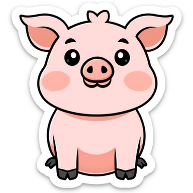 Pig sticker