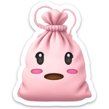 pink money bag sticker