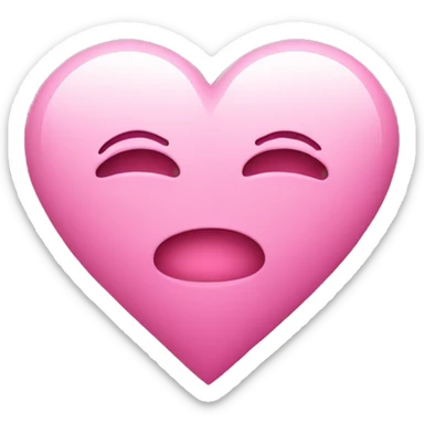 heart with a T inside in pink sticker