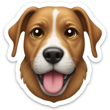 Dog with a ball In its mouth sticker