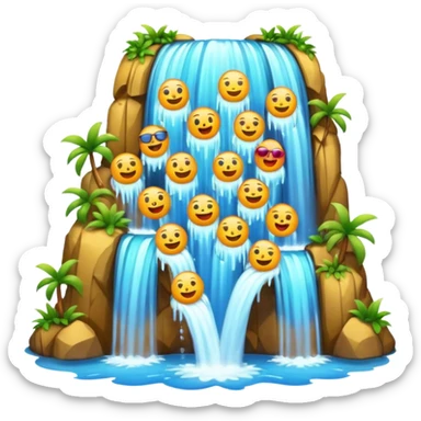 Emoji waterfall sticker