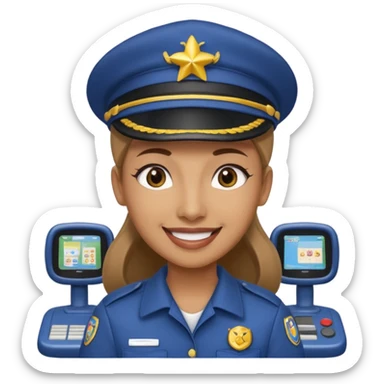 Fairground Staff Ride Operator at Controls sticker