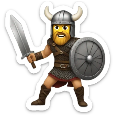 Vikings fighting  sticker