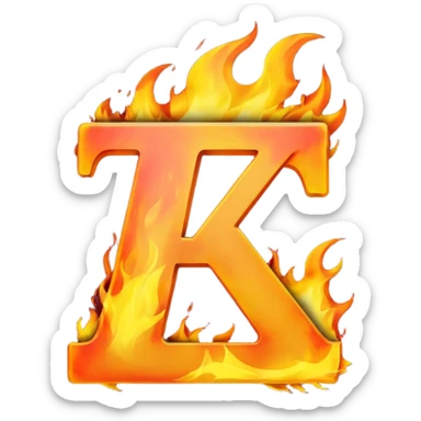 Z letter on fire sticker