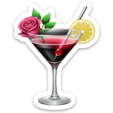 🍸+🍹+🖤+🌹 sticker