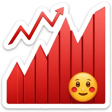Chart going down sticker