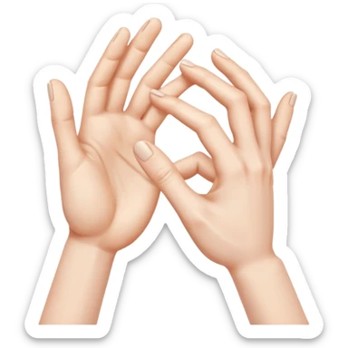 two hands gesturing a strangle motion with no person included  sticker