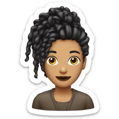 coiffure locs sticker