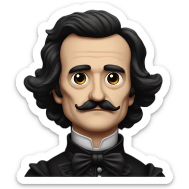 Edgar Allan Poe punk sticker