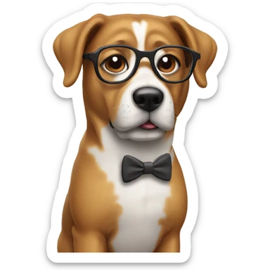 Nerd emoji as a dog sticker